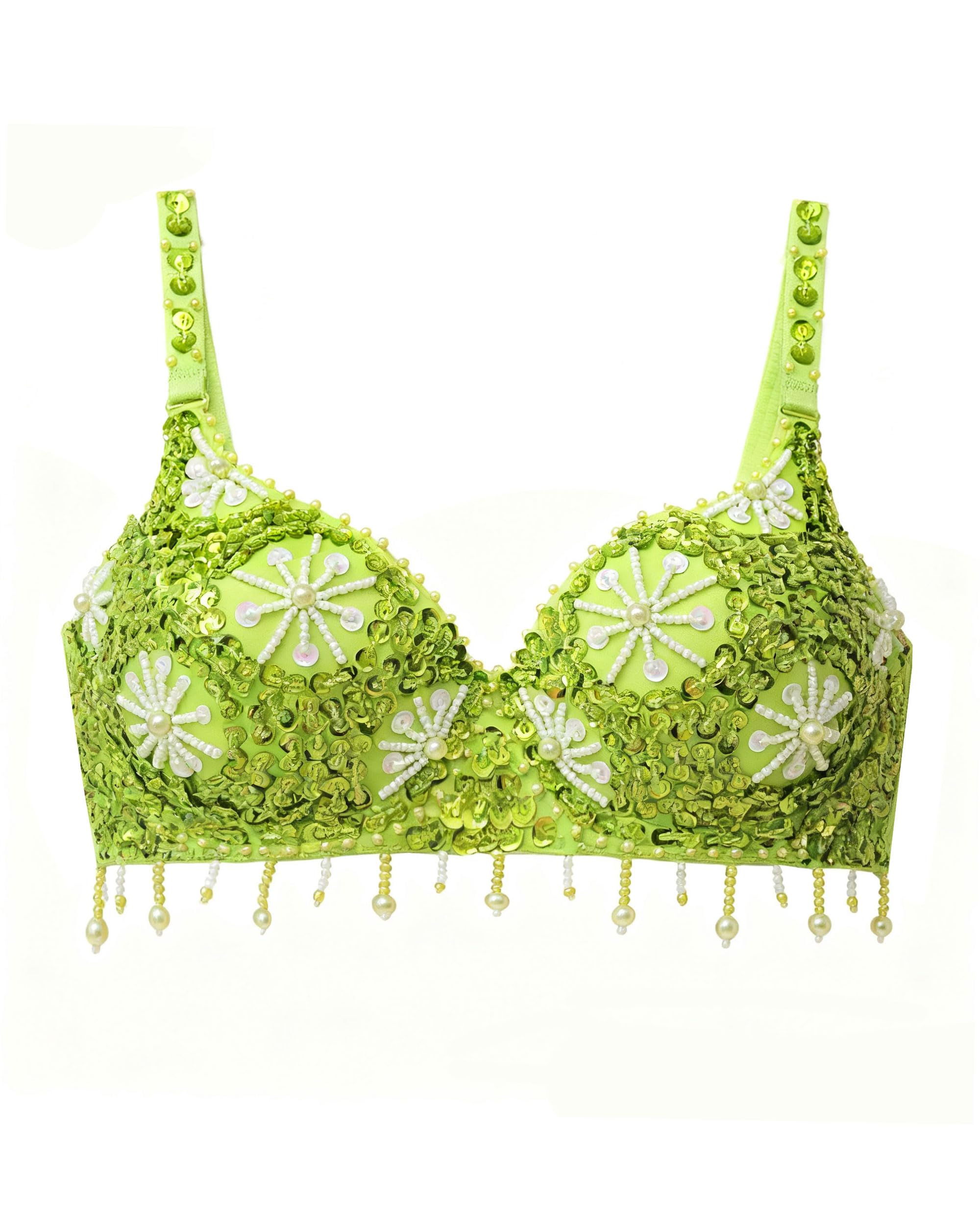 ROYAL SMEELA Reggiseno con Paillettes da Donna,Top Paillette per Danza del Ventre,Festival,Rave