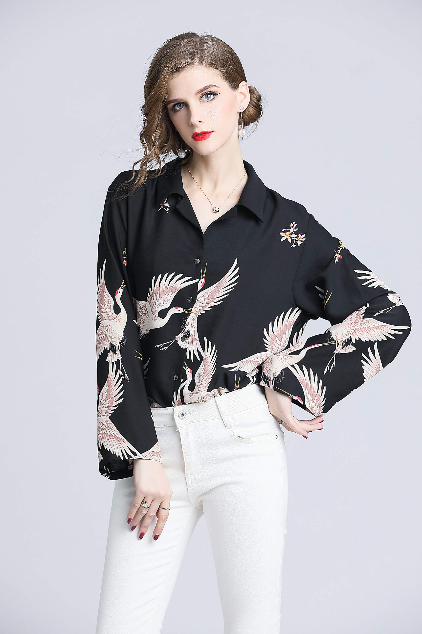 Amazon.com: LAI MENG FIVE CATS: Blouse