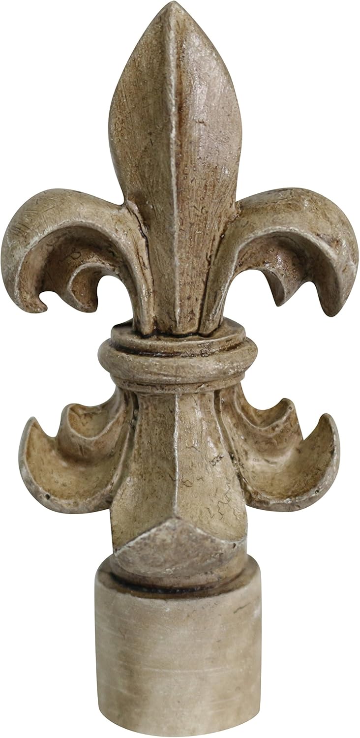Urbanest Fleur de Lis Lamp Finial, 3-inch Tall, Antique Bronze