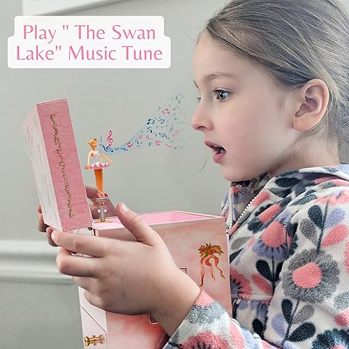 Miniatura 7 de Caja de música con diseño de bailarinas de ballet Ballet Friends Bailarina Rosado