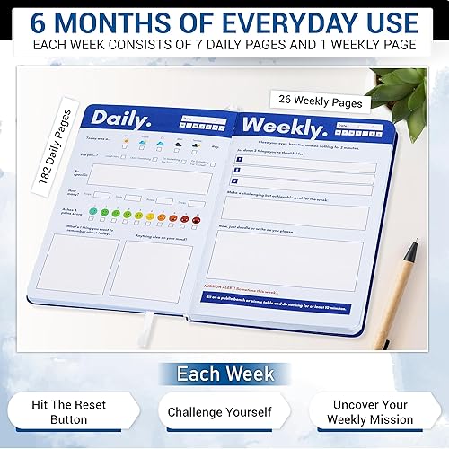 Miniatura 5 de Diario diario para hombres - Diario para hombre - Diario de gratitud para hombres - Diario para hombres - Cuaderno para hombre - Diario personal -