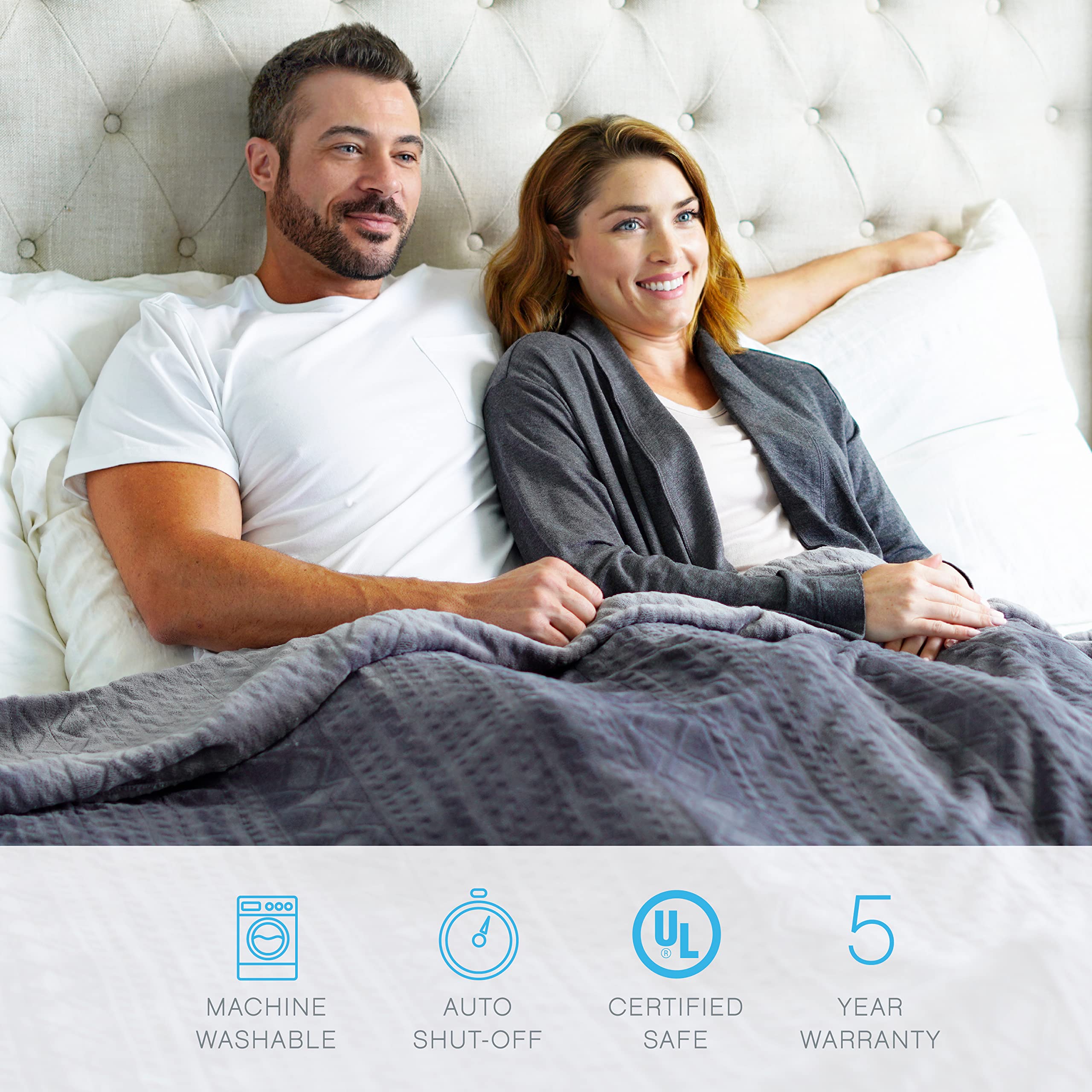 Amazon.com: Pure Enrichment® PureRelief™ Radiance Deluxe Heated Blanket -  10 Heat Settings, Super Soft Micromink Velvet Fabric, LCD Controller, Auto  Shut-Off Timer, Machine Washable - Queen Size Electric Blanket : Home u0026  Kitchen