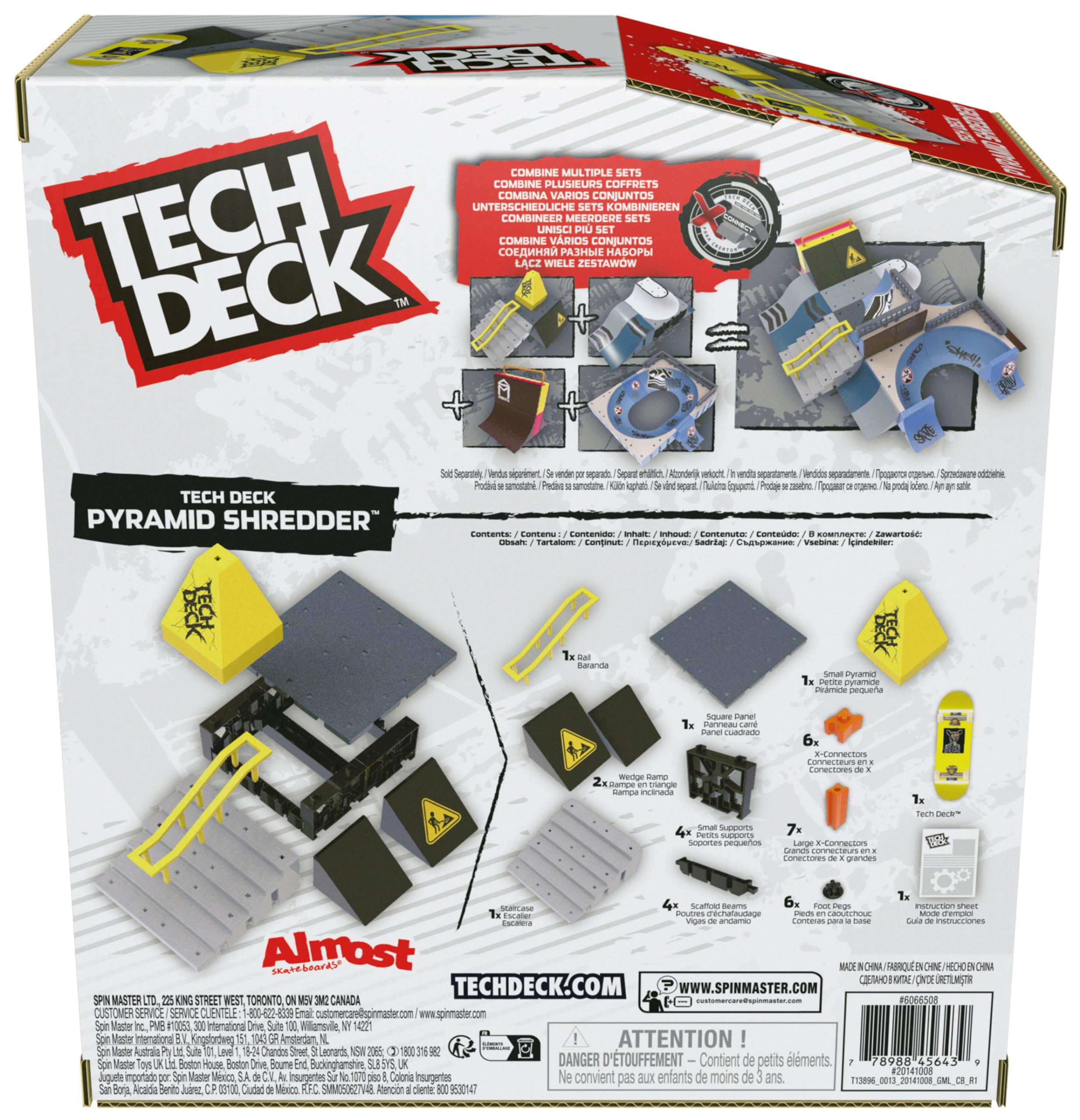 Tech Deck - Finger Skate - Starter Set X-Connect 100% Modulable À Construire Et Personnaliser + 1 Mini Planche Exclusive - Mini Skate Doigt - Jouet Enfant - Jeu Enfant 6 Ans Et + - Modèle Aléatoire