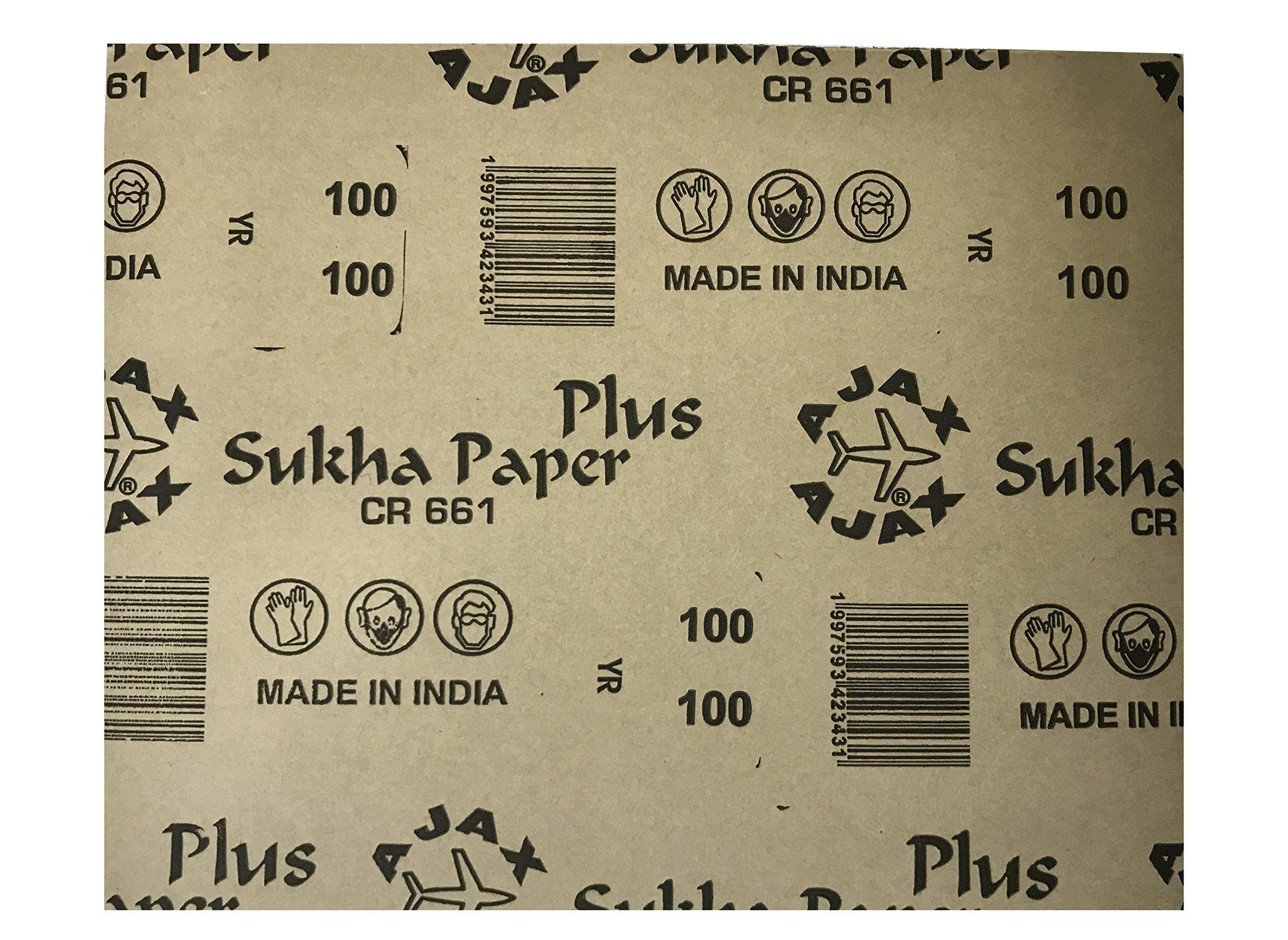 Sukha Alo Sand Paper 80 G; 100 G; 120 G; 150 G; 180 G; 220 G (Red) - Pack of 2 for Each grit 1