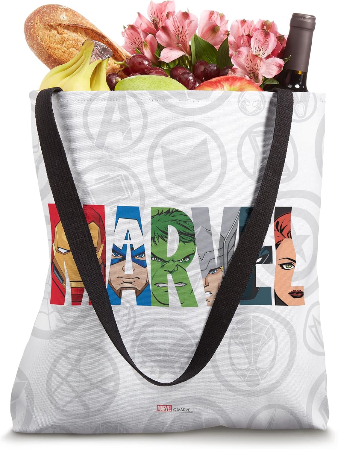 Marvel Avengers Super Heroes Comic Book Tote Bag