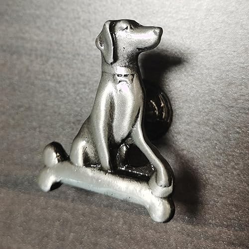 Paquete de 6 perillas metálicas para armario de perro y hueso para mascotas, para armario, cajón, aparador, puerta, manijas de un solo agujero