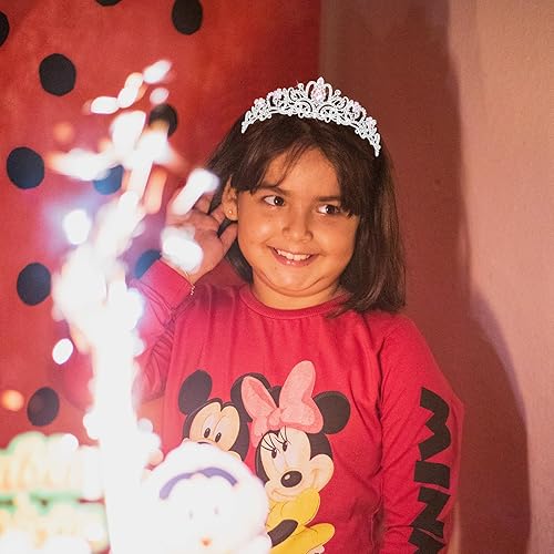 Miniatura 4 de CIEHER Tiara de princesa corona de cristal para niñas y niños, corona para fiesta de cumpleaños, fiesta de graduación, decoraciones de fiesta de
