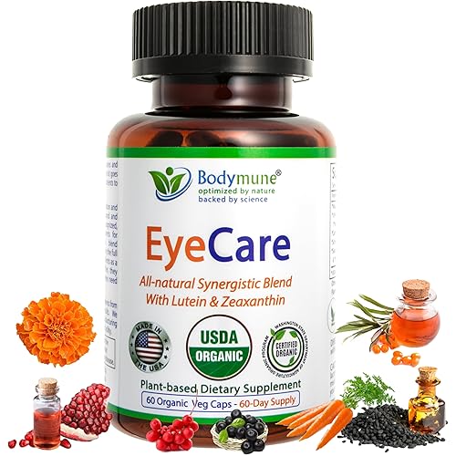 Advanced EyeCare | USDA Organic Eye Health Supplement with Lutein & Zeaxanthin | Maqui, Goji & Sea Buckthorn Extracts | 60-Day Supply | Vegan, Non-GMO, Made in USA