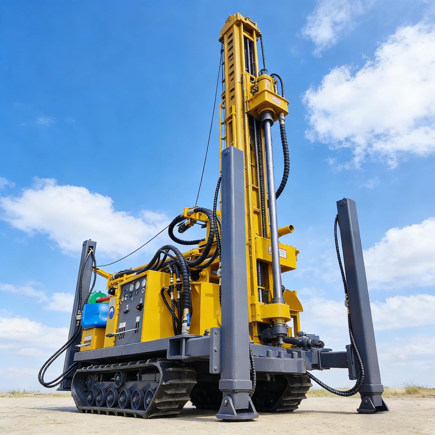 Crawler Water Well Drilling Rig – Industrial Hydraulic Borehole Machine for Groundwater Drilling
