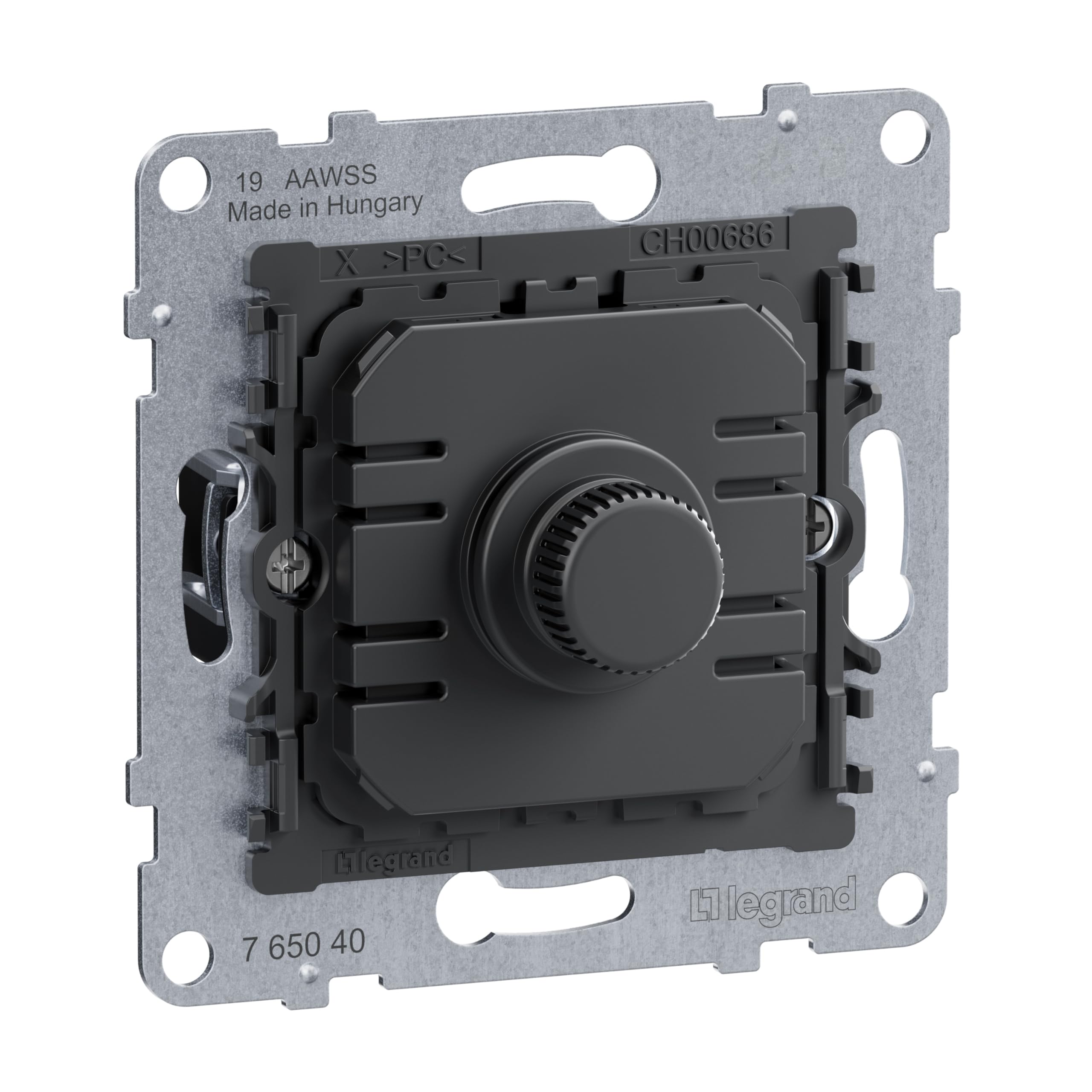 LEGRAND, SEANO 765040 - Dimmer rotativo universale, 300 W, senza conduttore neutro, sezione di fase/sezione, 5-300 W, con morsetti a vite, 2 conduttori