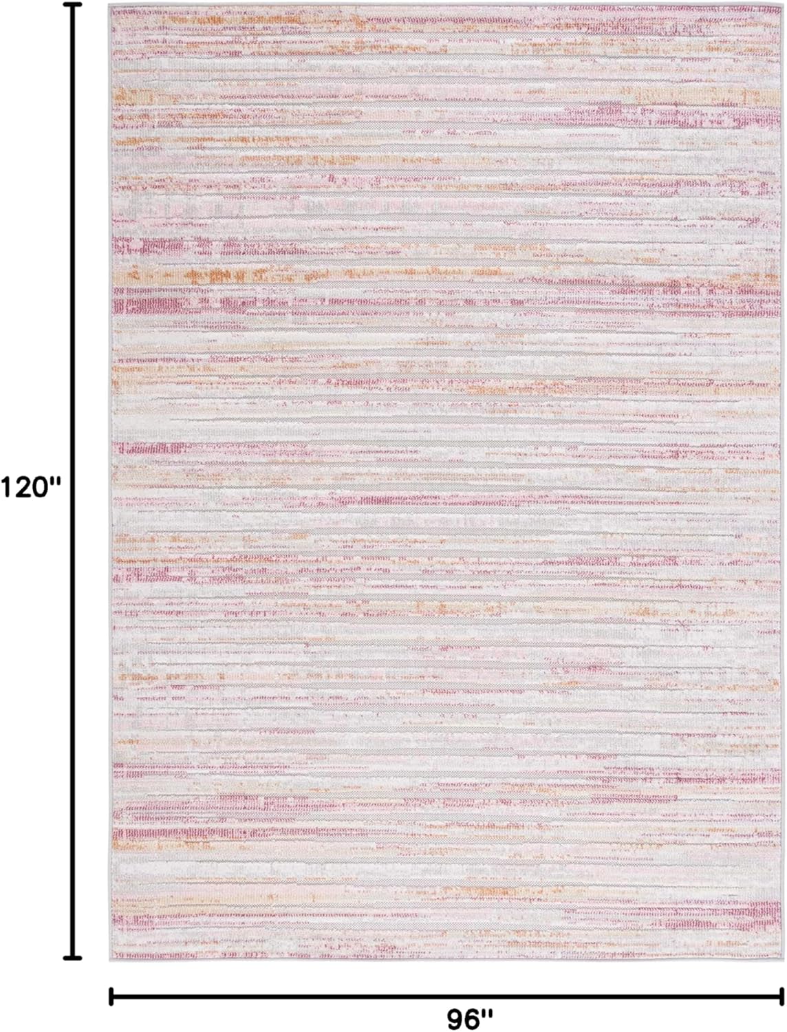 SAFAVIEH Washable Rug Outdoor Cabana Collection - 8' x 10', Rust & Ivory, Non-Shedding & Easy to Clean, Ideal for Patio, Backyard, Mudroom (CBN502P)