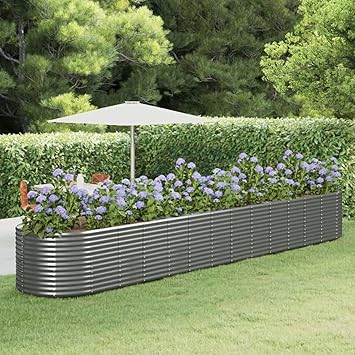 Yolola Hochbeet Oval Metall Hochbeete Für Garten Pflanzkübel Hochbeet