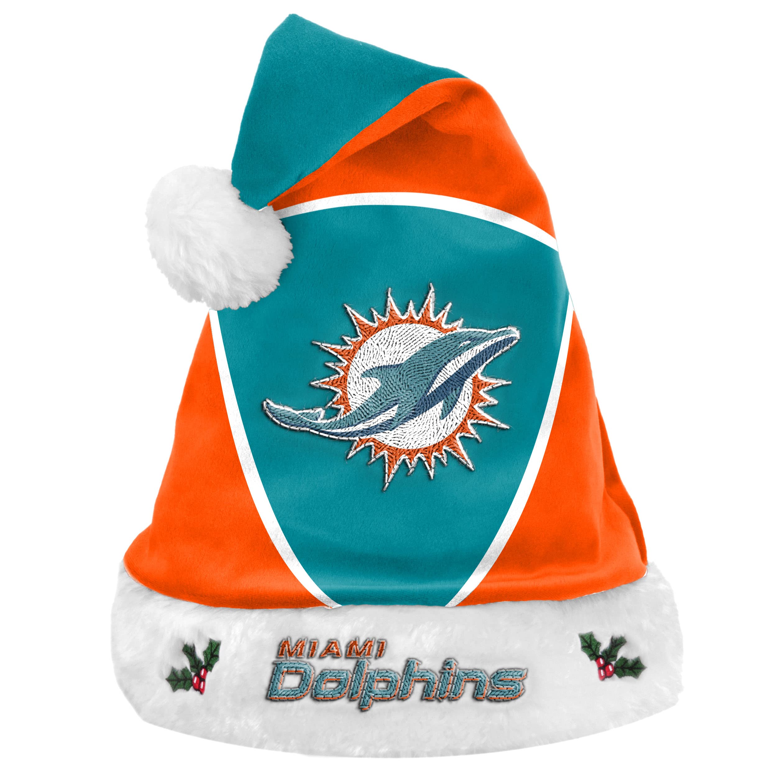 FOCO NFL Colorblock Santa Hat– Limited Edition Hat– Show Your Team Spirit with Officially Licensed Football Holiday Fan Gear