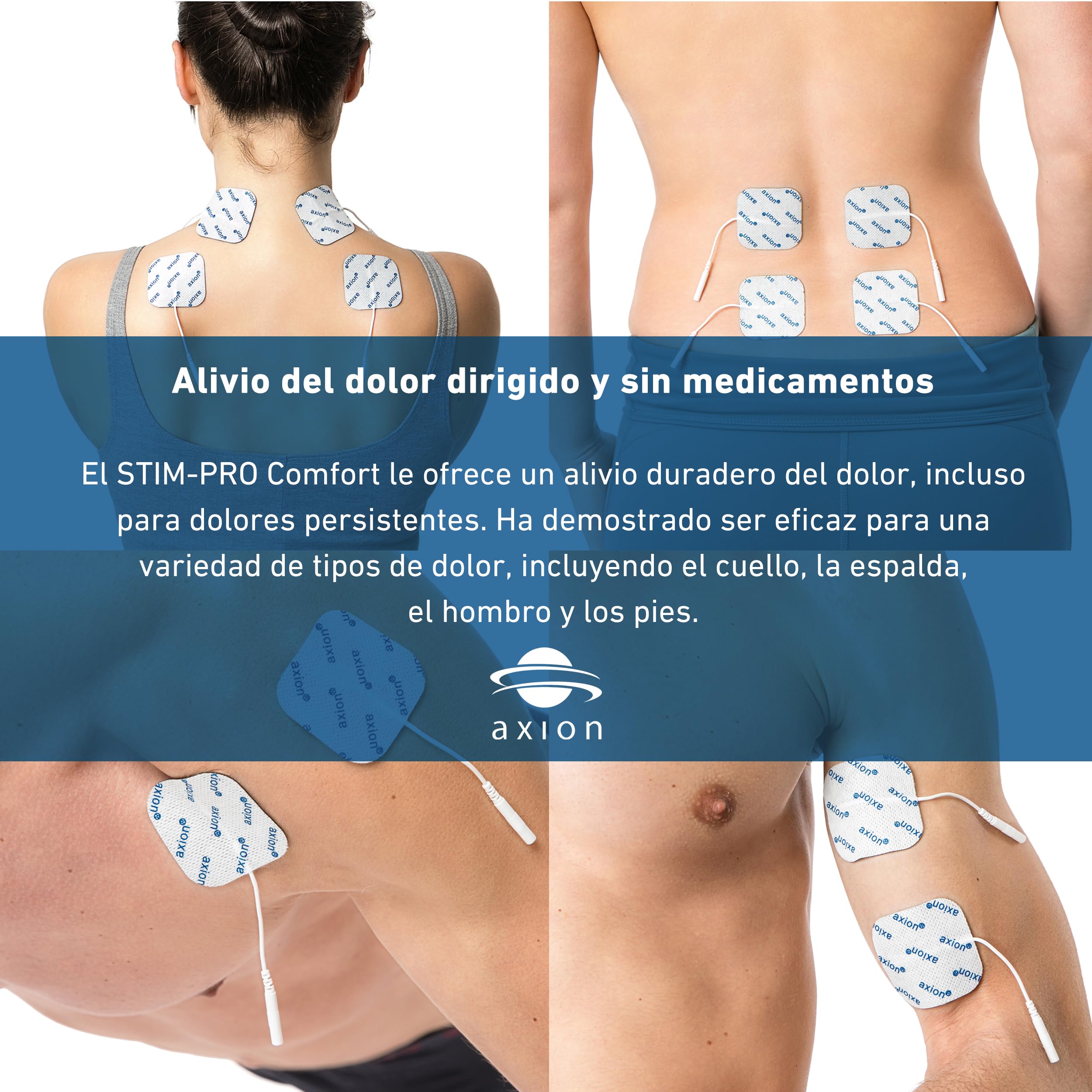 axion Electroestimulador Muscular TENS STIM-Pro Comfort | Aparato de Corrientes de electroestimuación para Tratar y aliviar el Dolor