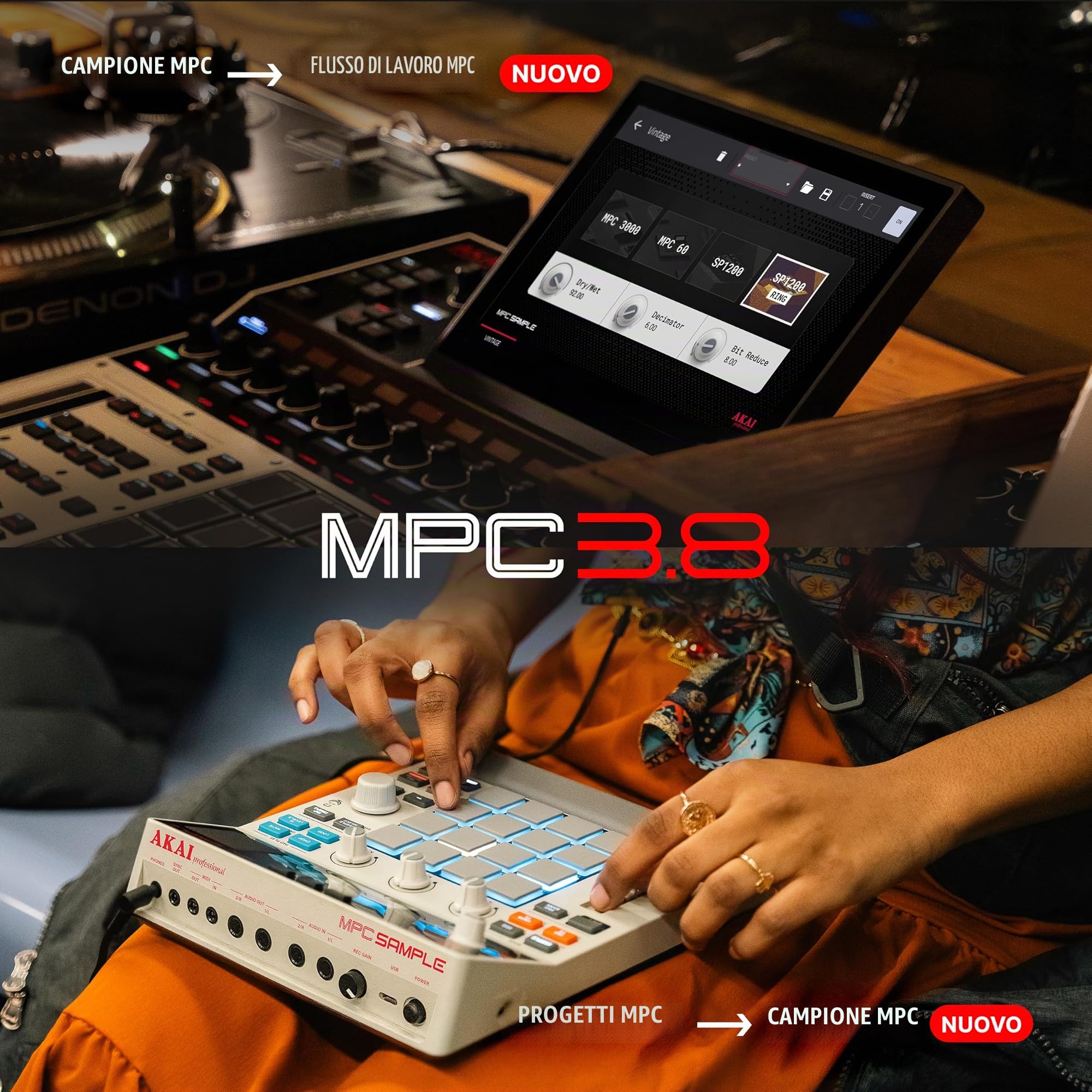 Akai Professional MPC XL Centro di Produzione Musicale | Standalone, Pad MPCe, Touchscreen, CPU 8-Core, 16GB RAM, 256GB SSD, per Campionamento, Sequencing e Produzione Musicale