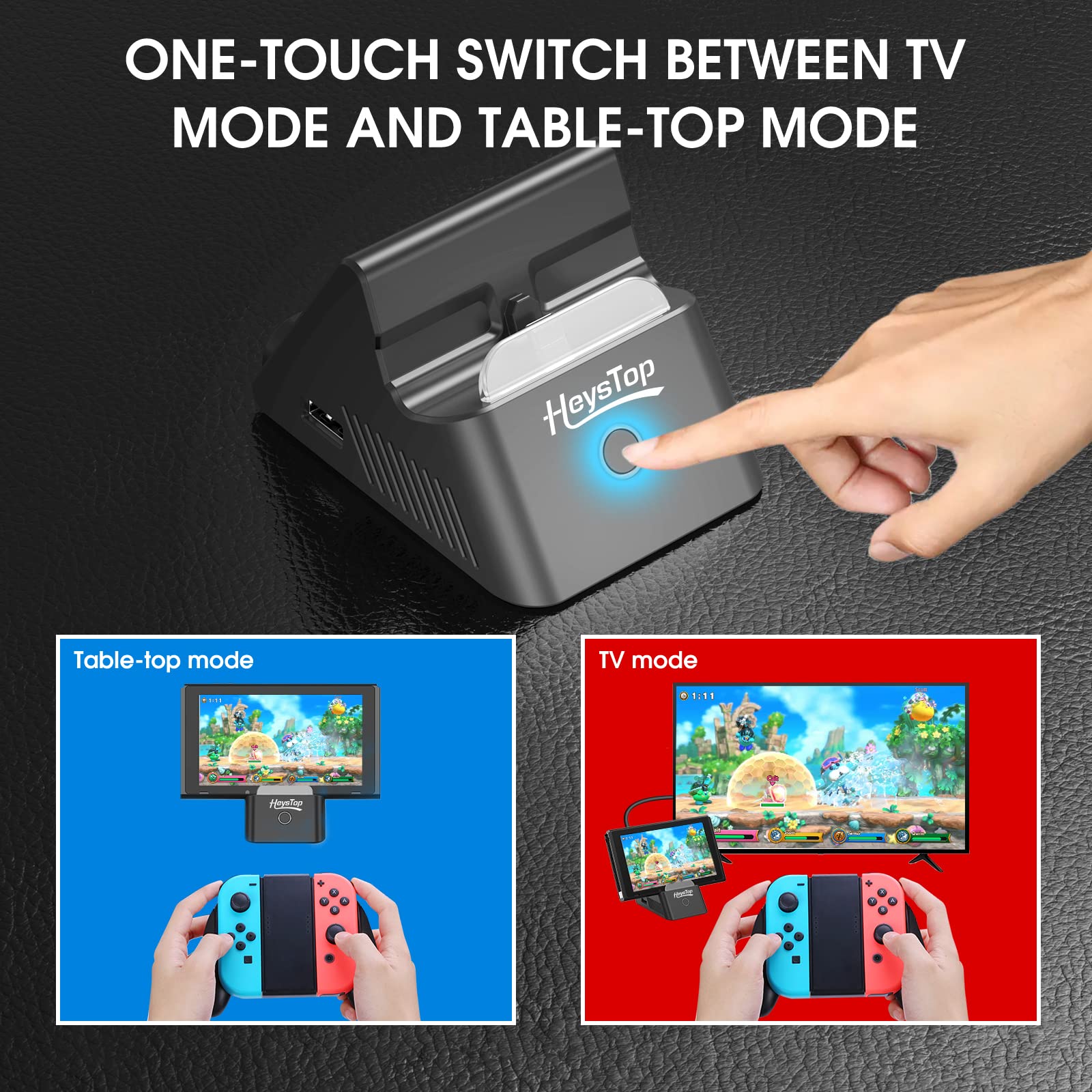 Switch Docking Station für Nintendo Switch/Switch OLED Ladegerät,Switch Dock Tragbare Ladestation für Nintendo Switch/Switch OLED TV Konsolenmodus Kompatibel mit HDMI,USB 3.0 Port,Type-C