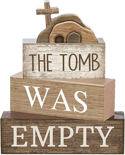 Miniatura 49 de 4 piezas de decoración de mesa de Navidad de madera de Papá Noel, decoración de bandeja escalonada de Navidad, letrero decorativo de bloques de Papá