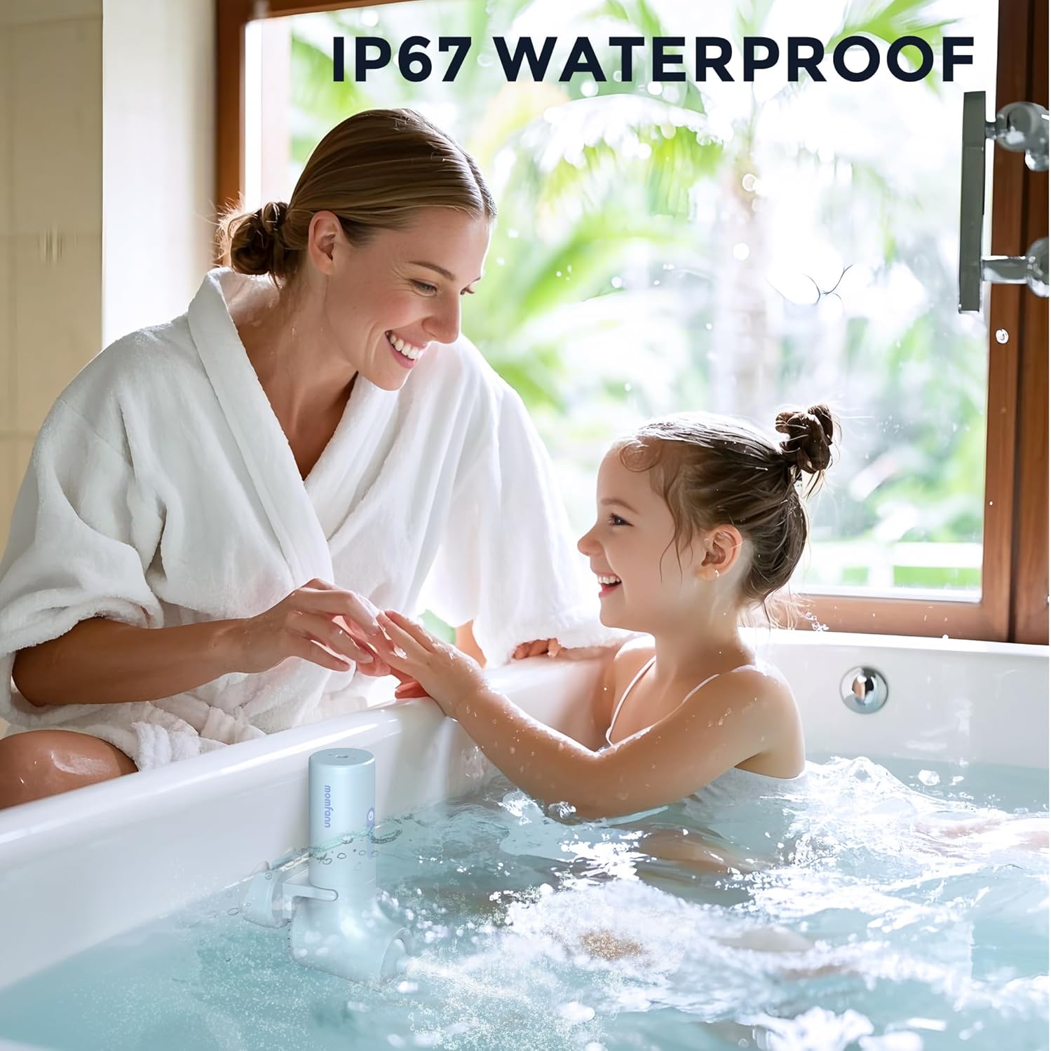 Bath Jets for Tub, Portable Jet Spa for Bathtub, Bubble/Jet Mode, 3-Level Adjustable, Idea Gift Bath Spa for Gifts for Women (Baby Blue)