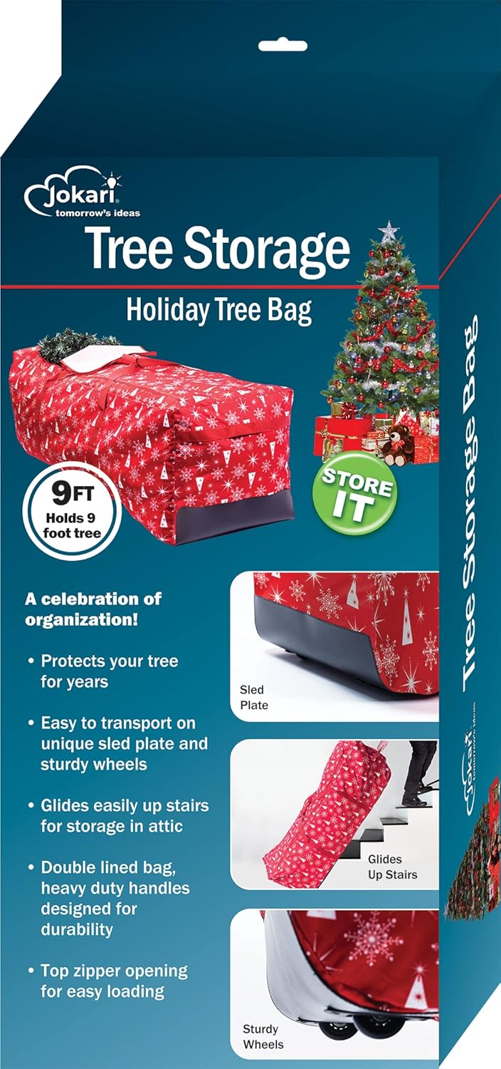 Jokari Decorative Protective 9ft Christmas Tree Storage Bag