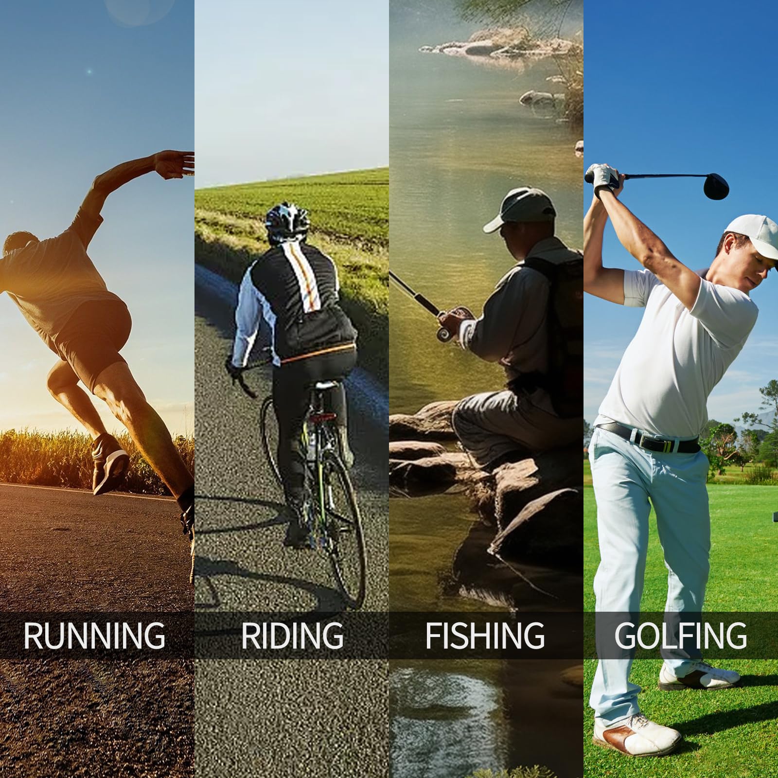 Occhiali da sole sportivi polarizzati per uomo e donna, per guida, pesca, ciclismo, mountain bike, protezione UV400