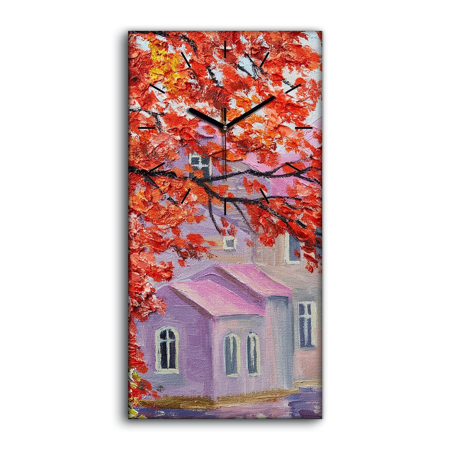 Horloge sur toile sans tic tac 30x60cm pour retrouver le sommeil en silence