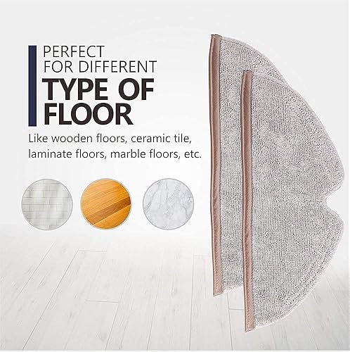 Miniatura 6 de KEEPOW 8 paños de microfibra compatibles con Roborock S5, S5 Max, S6, S6 MaxV, E4, S6 Pure, E5, E35, E2, E25, Q7, Q7Max Robot Aspirador