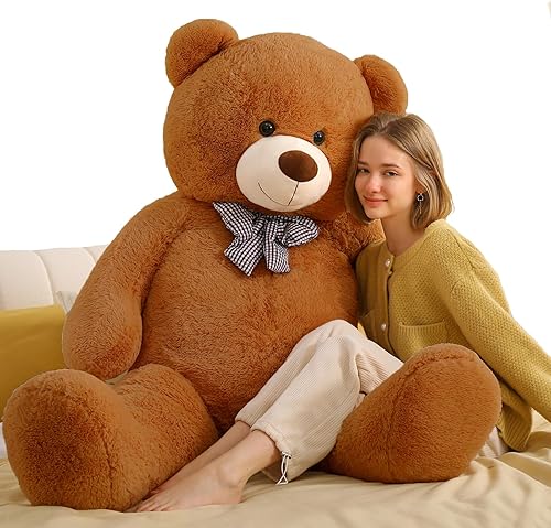 Miniatura 5 de Toys Studio - Adorable oso de peluche gigante de 36 pulgadas color gris felpa suave para novias y niñas