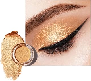 Oulac Gold Cream Eyeshadow - Highly Pigmented Natural Sombra de Ojos, Waterproof & Long Lasting with Moisturizing Formula, Shimmer Glitter Eye Makeup, 6g (21)