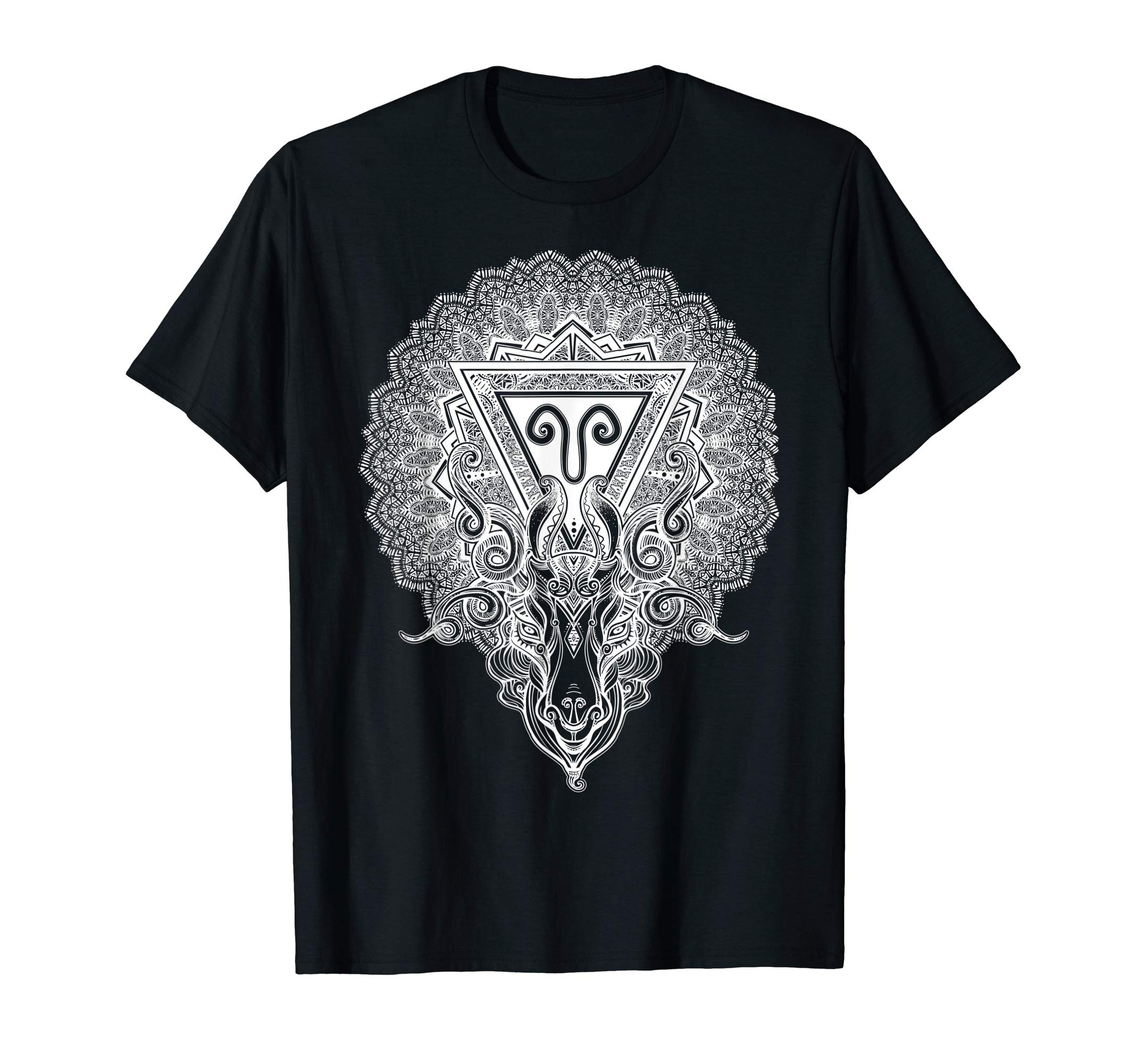 Spiritual Mandala Aries Ram Graphic Apparel Co.Aries Ram Spiritual Mandala - Astrology Zodiac Sign Graphic T-Shirt