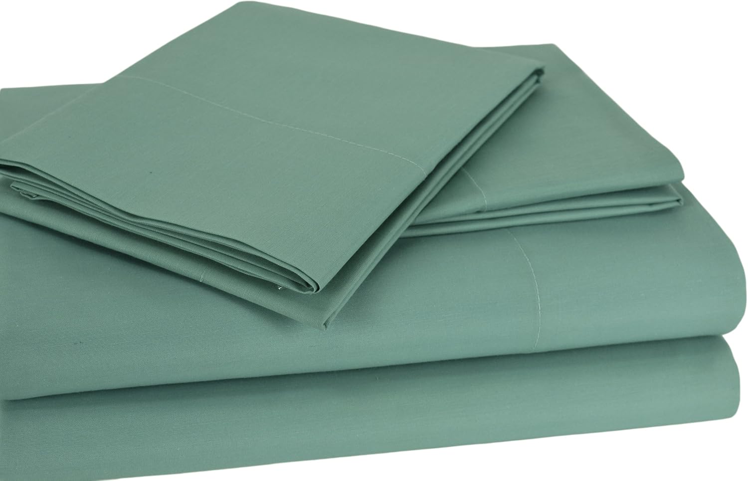 Elite Home Percale 3-Piece Cotton Twin Sheet Set, Teal