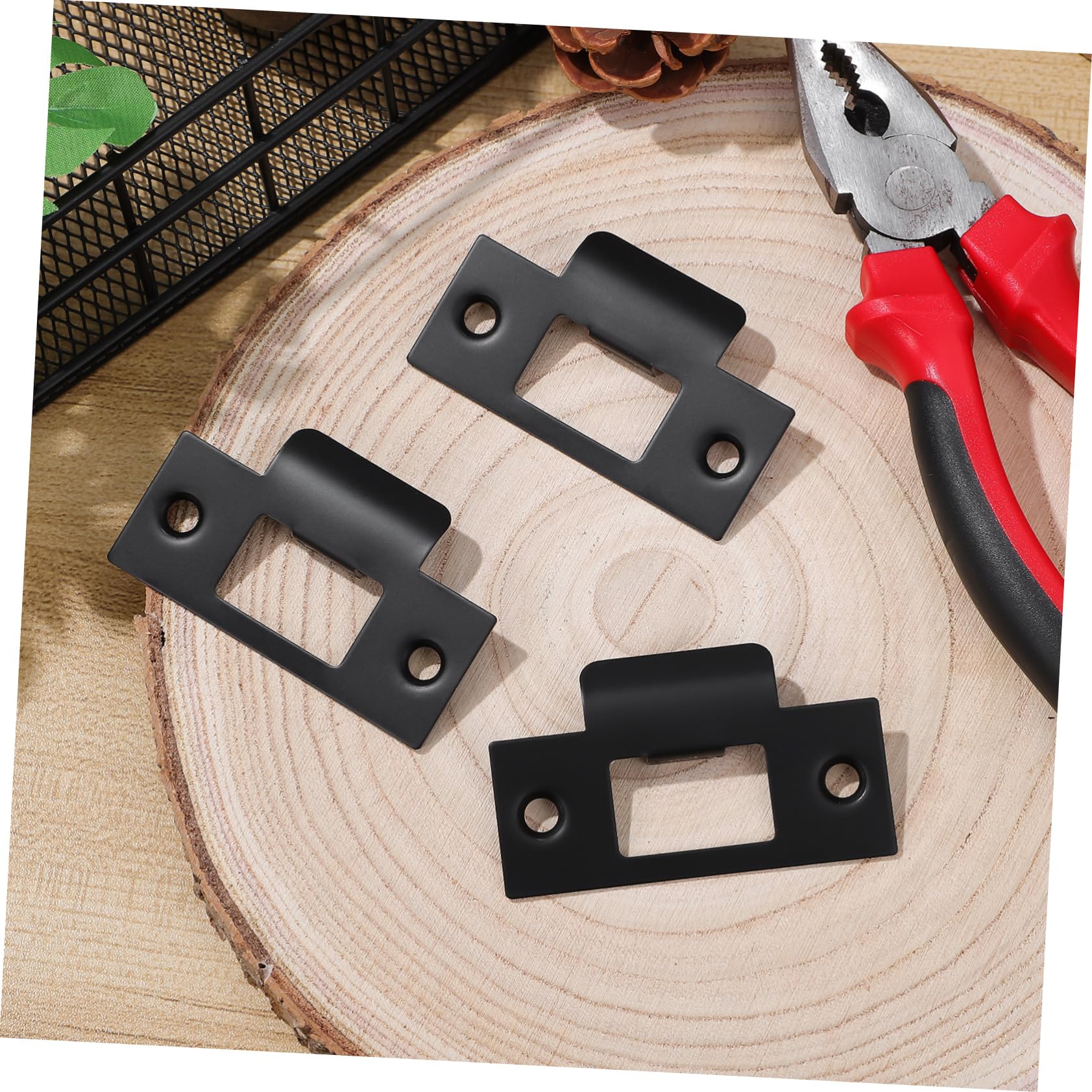 5 ensembles Guide De Verrouillage De Porte Clé Renfort De Porte Plaque Arrière Pêne Dormant Gâche De Porte Gâche De Porte Plaque De Verrouillage De Porte D'Entrée 4 pièces * 5