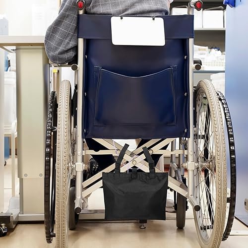 Miniatura 3 de 2 fundas de lona para bolsas de drenaje de orina, para sillas de ruedas, silla, cama, debajo de la cesta con correas ajustables para bolsas