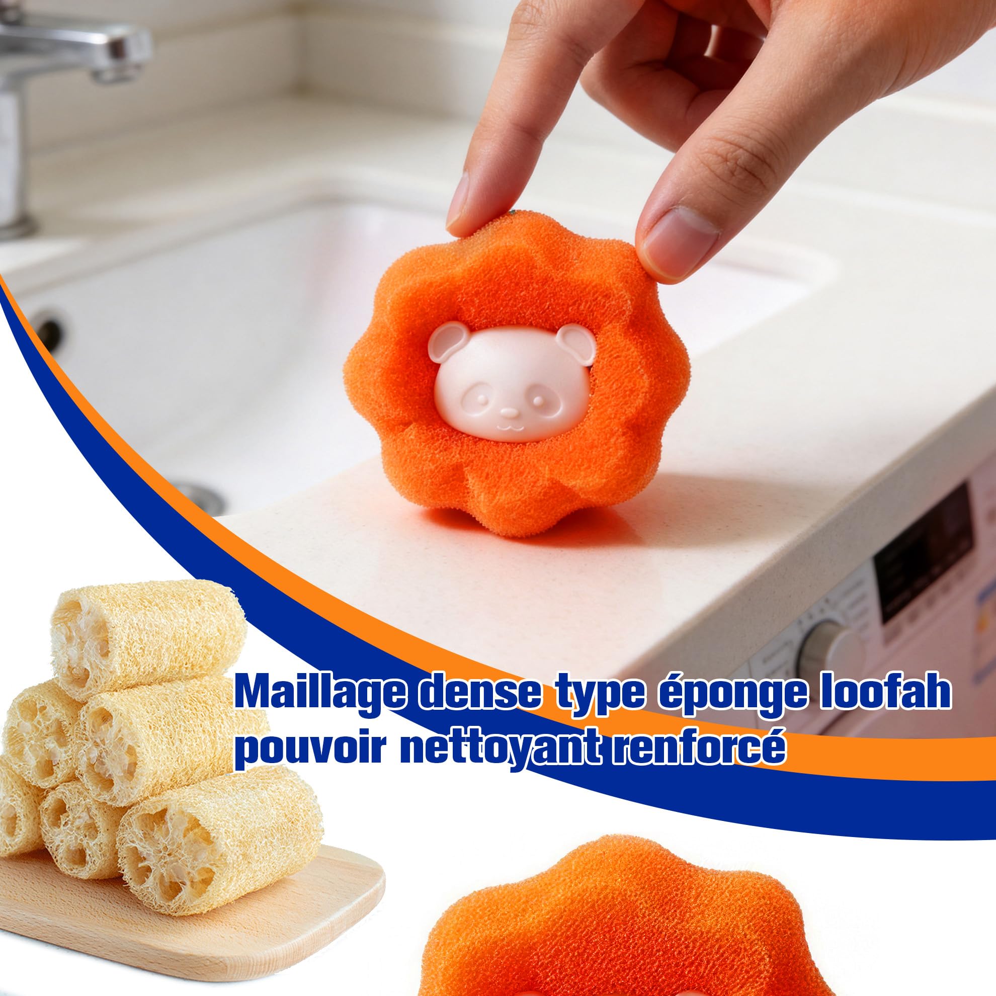 Attrape Poils Machine a Laver,8 Pièces Boule Anti Poils Machine a Laver,Boule Anti Poil Réutilisable,pour Propriétaires de Chiens et Chats Linge Quotidien