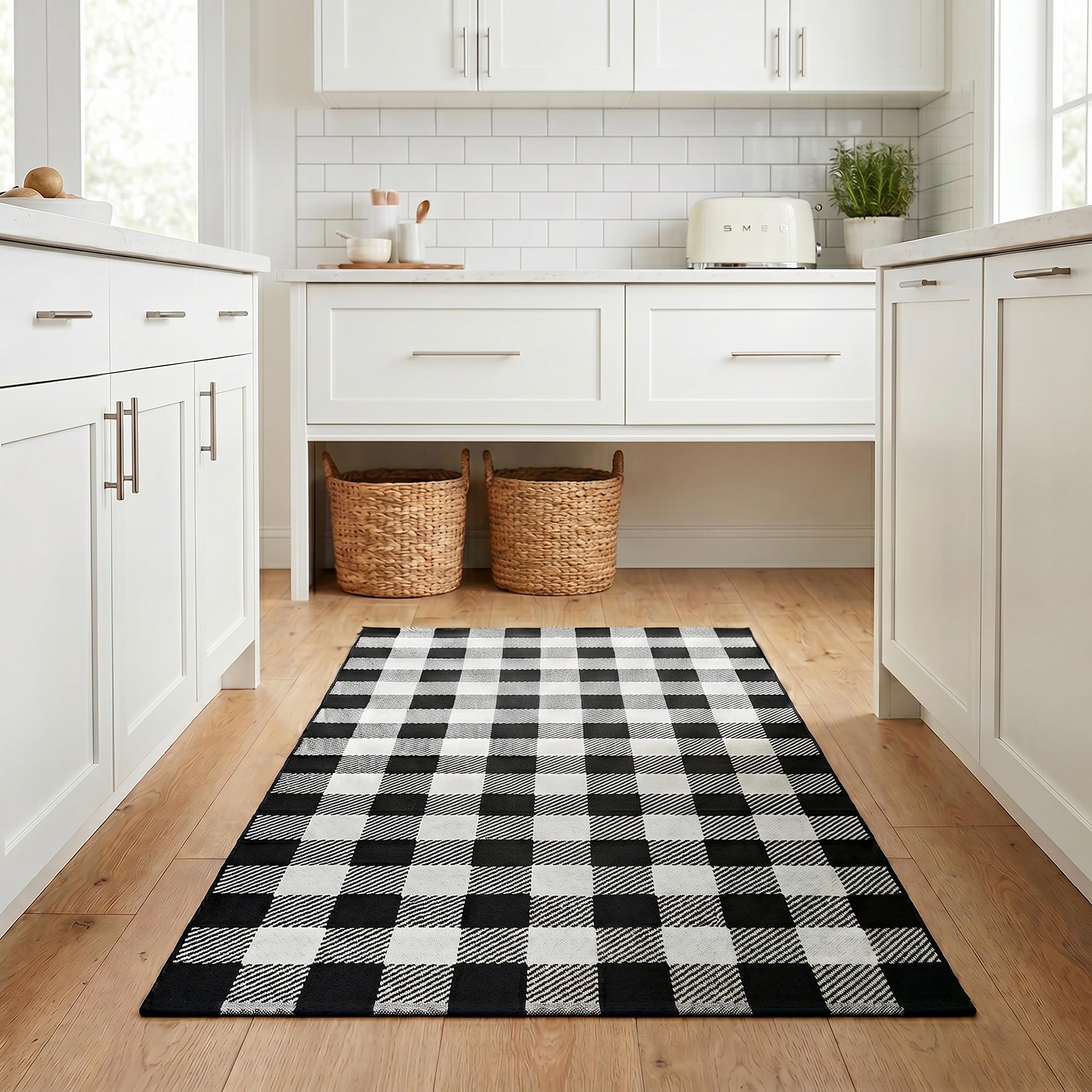 Black & White Buffalo Rug - Halloween Door Mat -9 Black & White Buffalo Rug - Halloween Door Mat -9