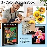 136 PCS Pencil Crayons Set for Adult Coloring Books, 120 Colored Pencils with 3-Color Sketchbook, Coloring Book, Sketchbook, Sharpener, Soft Core Coloring Pencils for Beginners Professionals Hobbyists