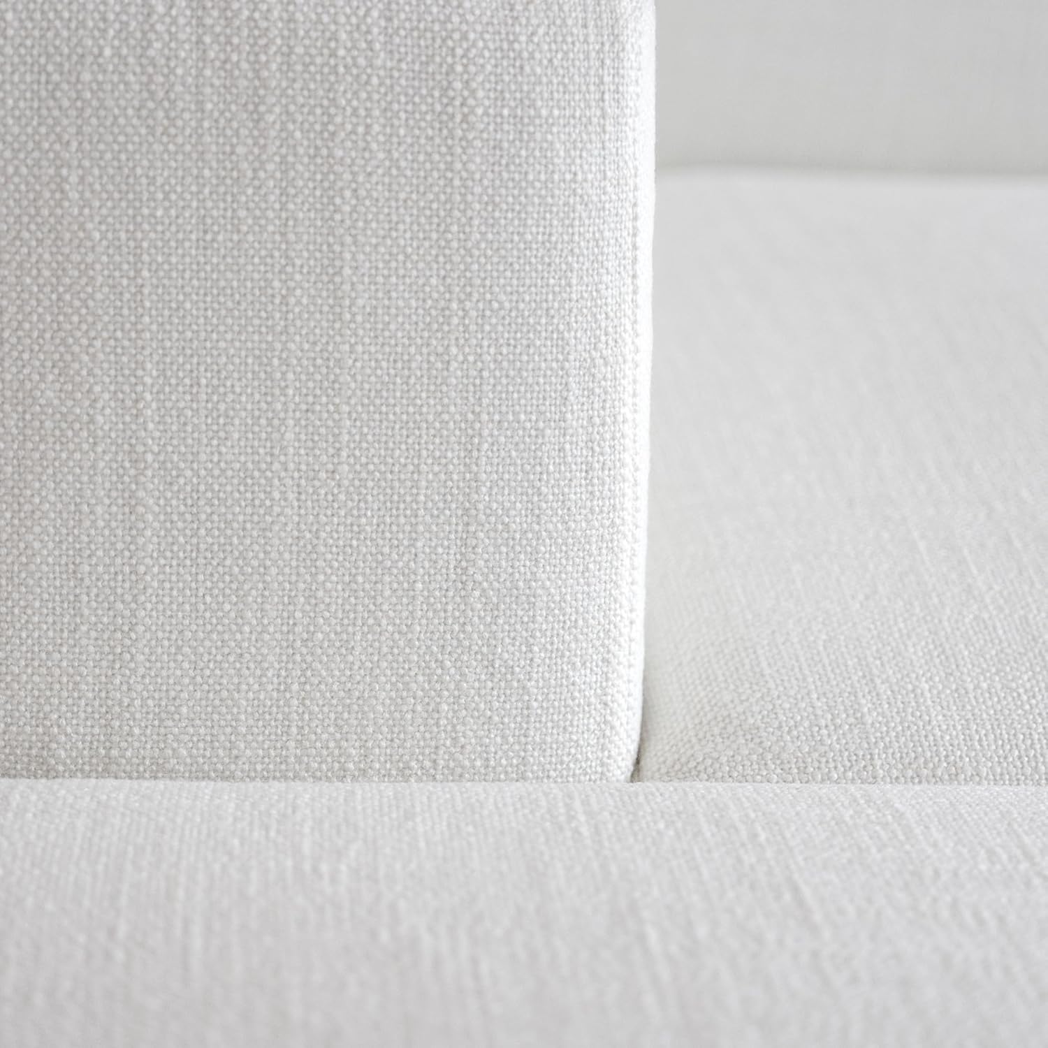 Acanva Oversized Modular Sectional Sofa with Removable Washable Slipcovers, Modern Low Profile Deep Seat Couch for Living Room, Linen-Like-Cream, 4 Armless Chairs & 4 Armrests/Ottomans