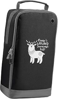 Flox Creative Black Sports Shoe Bag Personalised Lapland Survival Kit Horizontal Print
