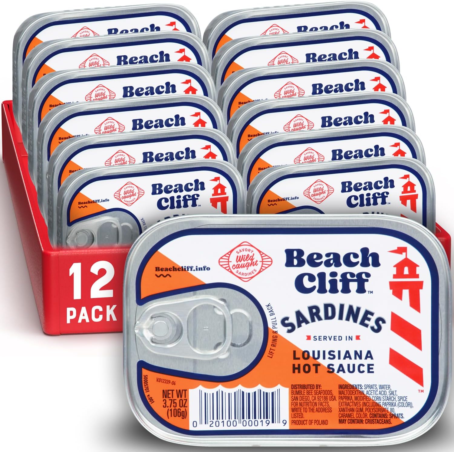 Beach Cliff Bite Size Herring Fish Steaks in Louisiana Hot