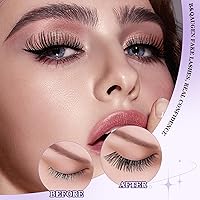 Vista 6 de B&Q Racimos de pestañas finas completos B49, racimos de pestañas 156 piezas, extensiones de pestañas cómodas en bandeja, 8-18 mm, pestañas