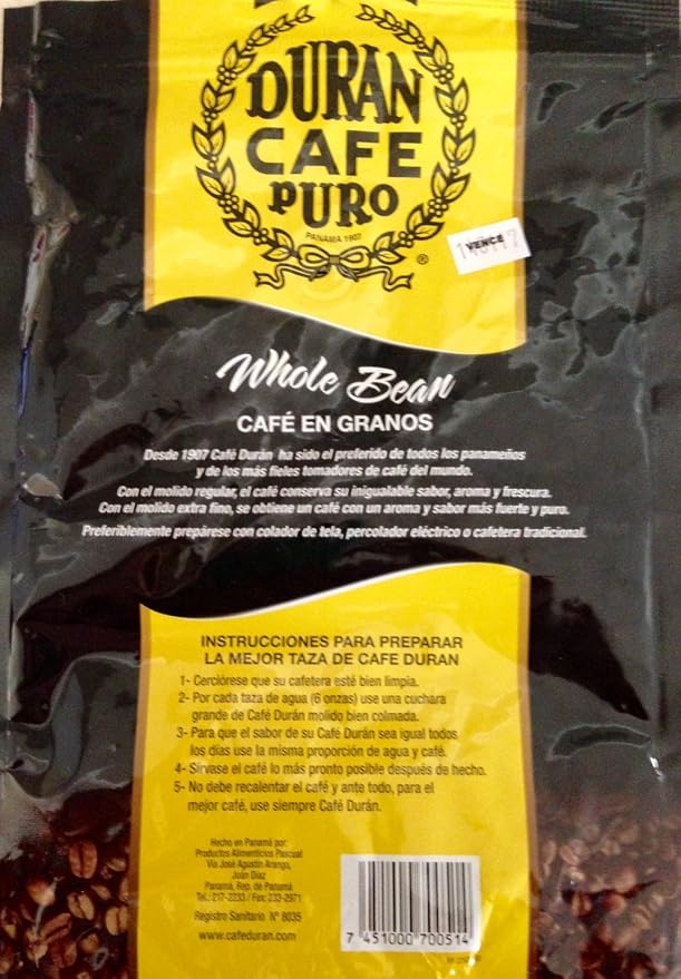 Café Duran Best Panama Granos de Café Tostado Enteros 360g miniatura 2