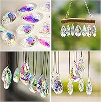 Vista 7 de 9pcs Rainbow Maker Crystal Window Hanging Suncatchers Ornamento AB-Coating Crystal Octogonal Beads Colgante y 12pcs 1.969 in Crystal Prisms