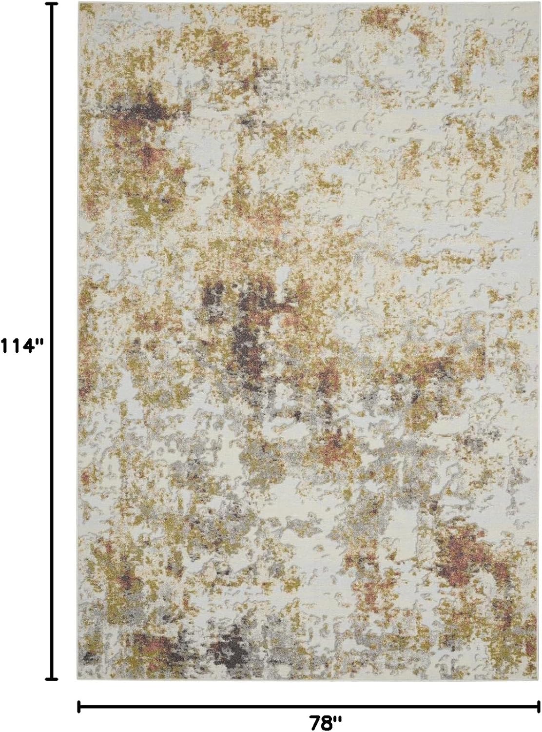 Nourison Home Trance Multicolor 6'6" x 9'6" Area Rug - Easy Clean, Non Shedding, Bed Room, Living Room, Dining Room, Kitchen (7' x 10')