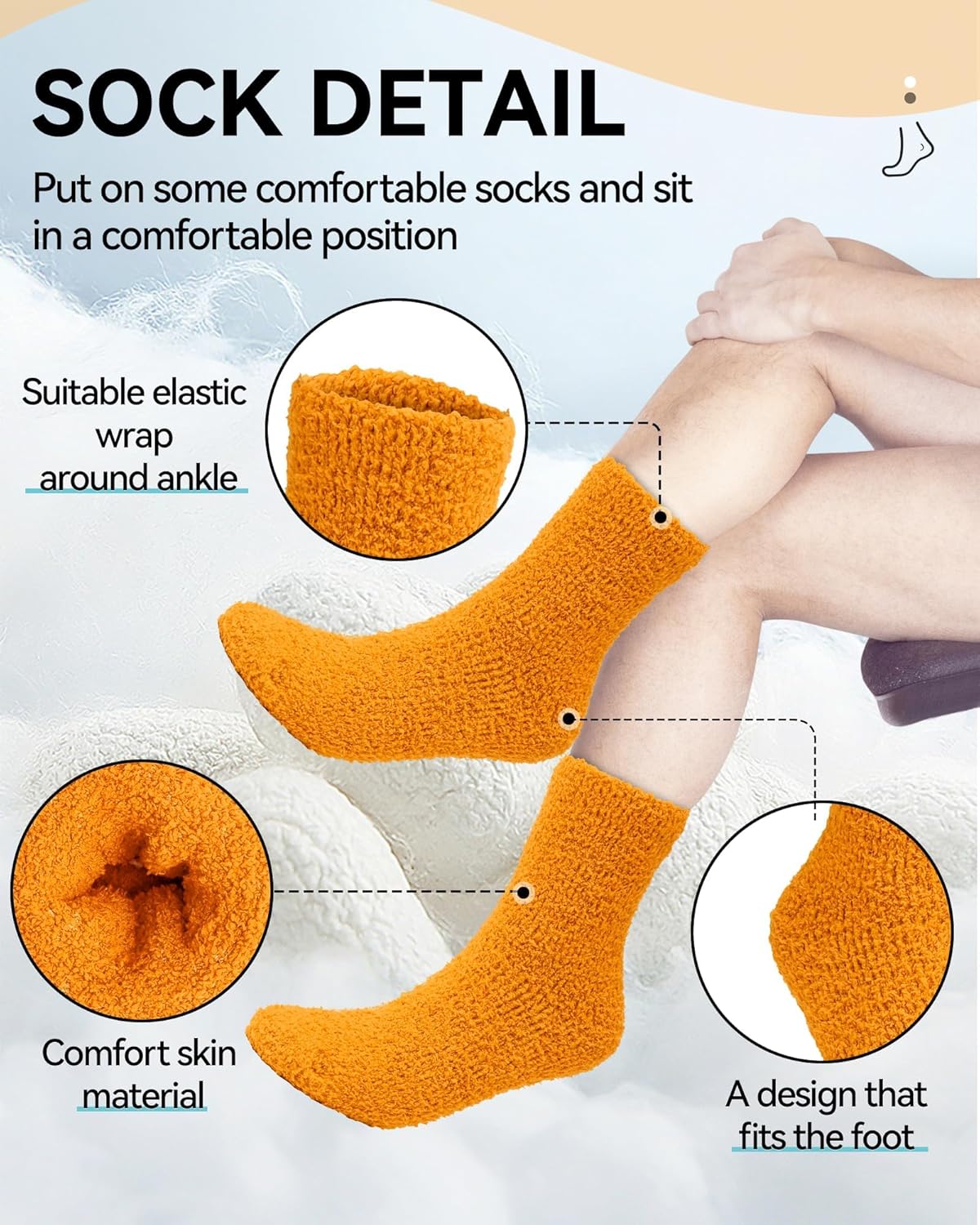 Fuzzy Socks Winter Warm Fluffy Soft Socks for Woman Indoor Christmas Gifts - Image 3