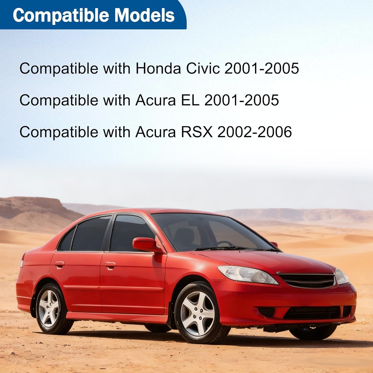 Rear Top Suspension Control Arm Adjustable Compatible with Honda Civic/Acura RSX EL 2001-2005, Alignment Suspension Camber Control Arms Kit Right and Left Side Replace 52390-S5A-A01