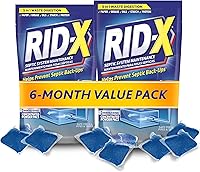 Vista 1 de Rid-X Tratamiento para el sistema séptico, tratamiento para tanque séptico, suministro de 3 meses de acción doble septi-pacs - 3.2 oz (paquete de 2)