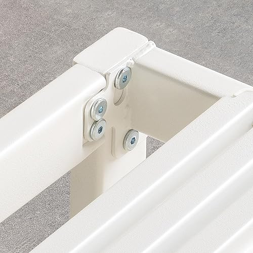 Miniatura 7 de Mellow Rocky Base C - Cama de plataforma de 14 pulgadas, acero blanco resistente, con listones de acero anchos patentados (no necesita somier),
