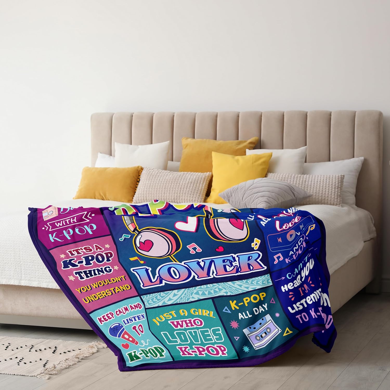 Xutapy Kpop Gifts for Teen Girls/Women, K Pop Blanket 60’’X50’’, Kpop Merch/Stuff, Birthday/Christmas/Graduation Present for K-Pop Lovers/Fans