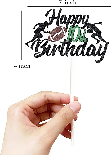 Miniatura 2 de Decoración para pastel de fútbol de 15 años, decoración de fiesta de cumpleaños de 15 años, decoración de pastel de escena de jugador de rugby de