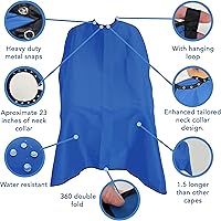 Vista 5 de Allegro Combs Capas de corte ajustables de 46 x 60 pulgadas. Botones a presión de acero inoxidable para niños, talla única, 1 pieza