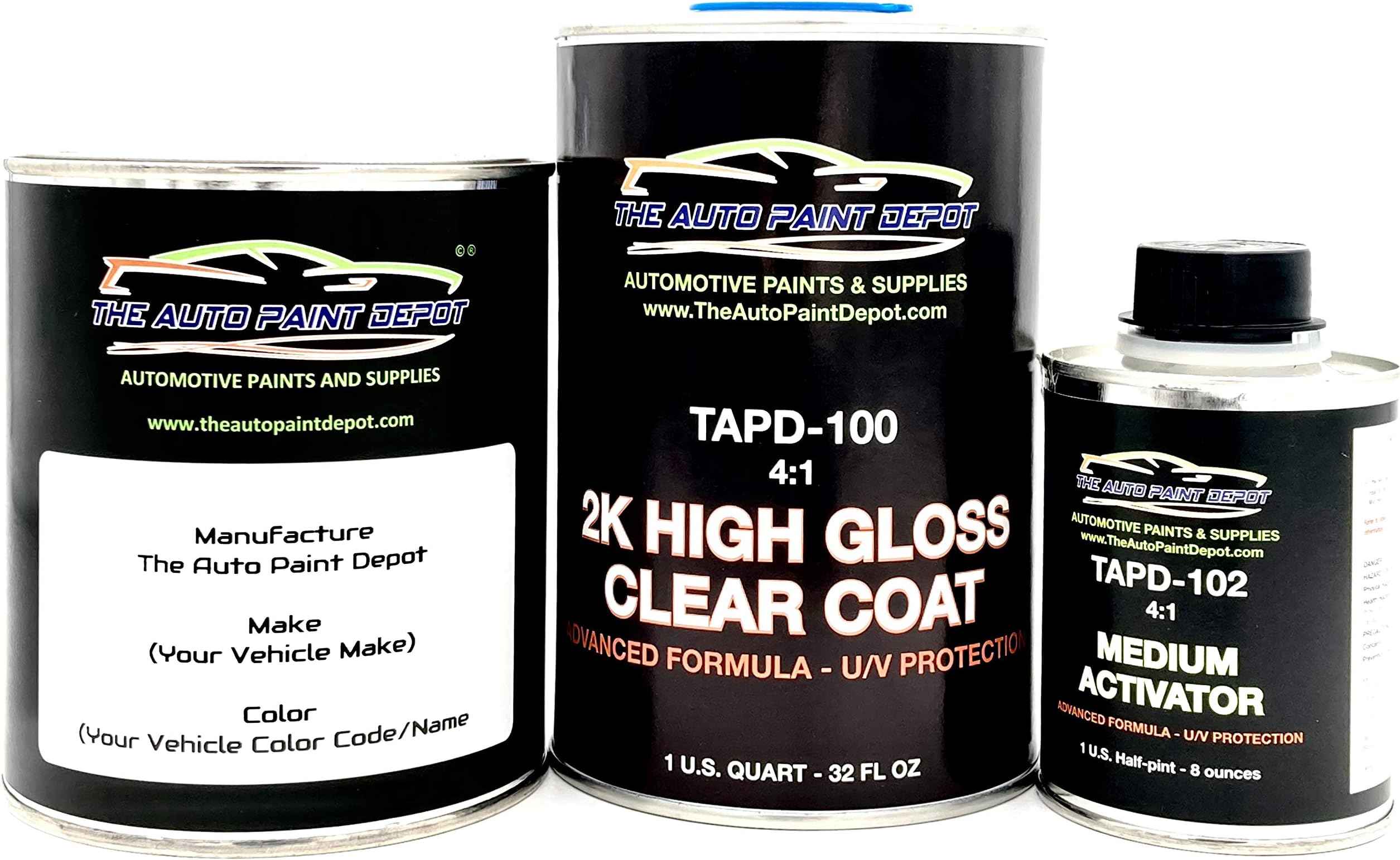 Auto Paint Depot Touch Up Paint for Acura CL, EL, Integra-Solaris Silver Metallic NH536M (All Years) One Quart with Clear Coat